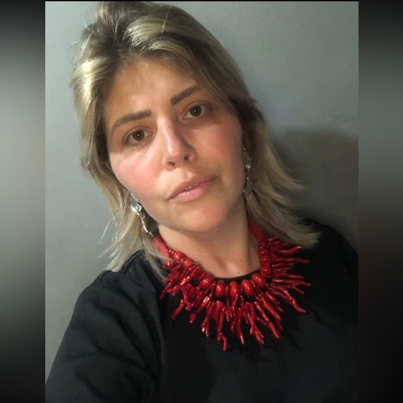 Red Coral Statement Necklace - Picture 13 of 16